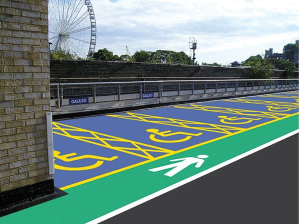 Car park with disabled bays