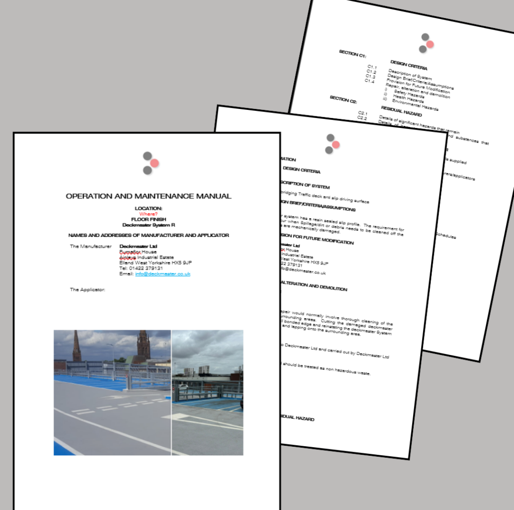 Operation and Maintenance – Deckmaster Commercial Car Park Decking Systems